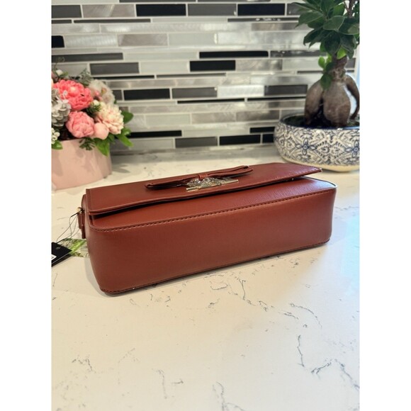 Badgley Mischka Leather Crossbody Bag with Bow and Logo Detail - Picture 8 of 9
